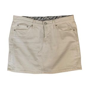 Lucky Brand White Denim Mini Skirt